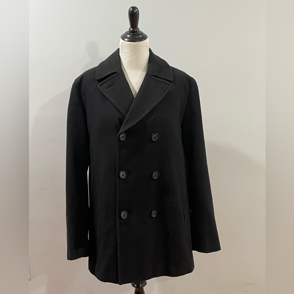 St. John's Bay Men's Classic Black Peacoat